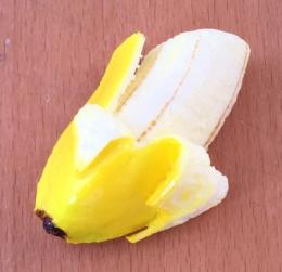 食品サンプルマグネット　バナナカット　
